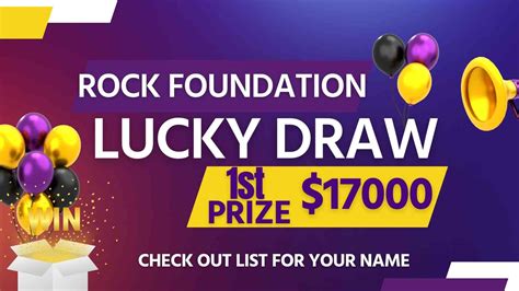 Rock Johnson Foundation Lucky Draw August 2023.